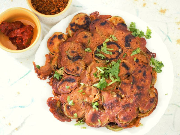 Ridge Gourd Shallow Fry Bajji or Heerekayi Bajji using Spicy Dosa Mix